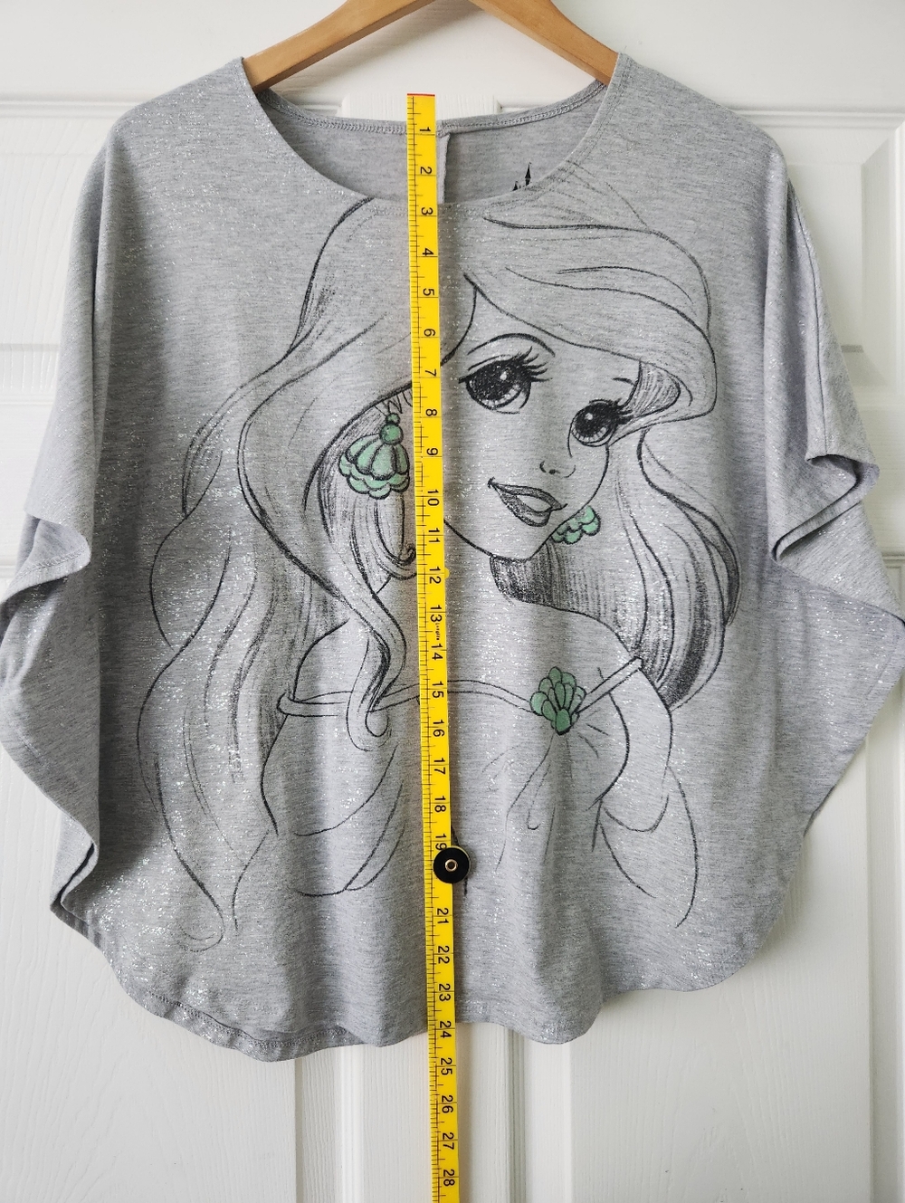Disney Gray ARIEL Graphic Tee with Mint Accents - Medium - Picture 7 of 10